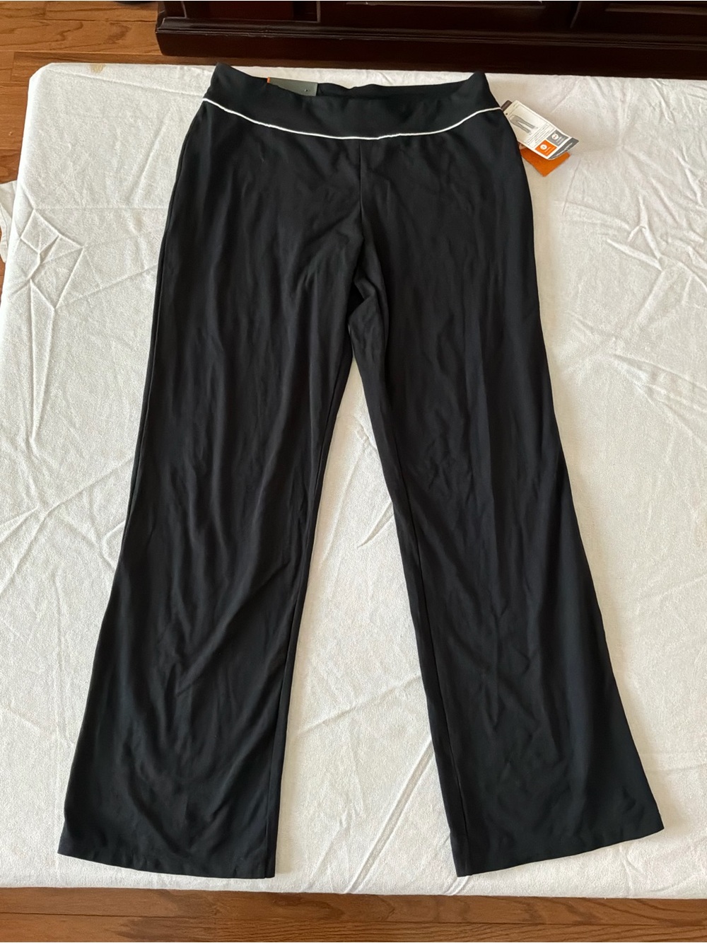 ******* Champion Black Pants with White Piping b7 *******